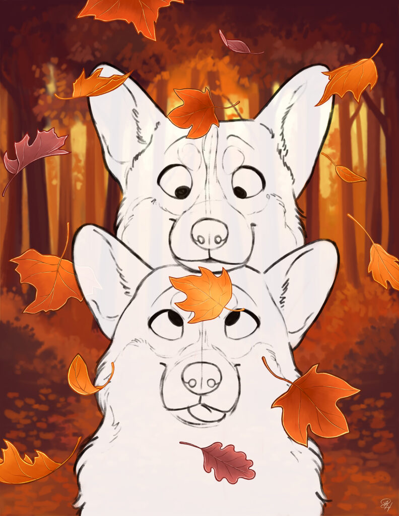 Automne(corgis)
